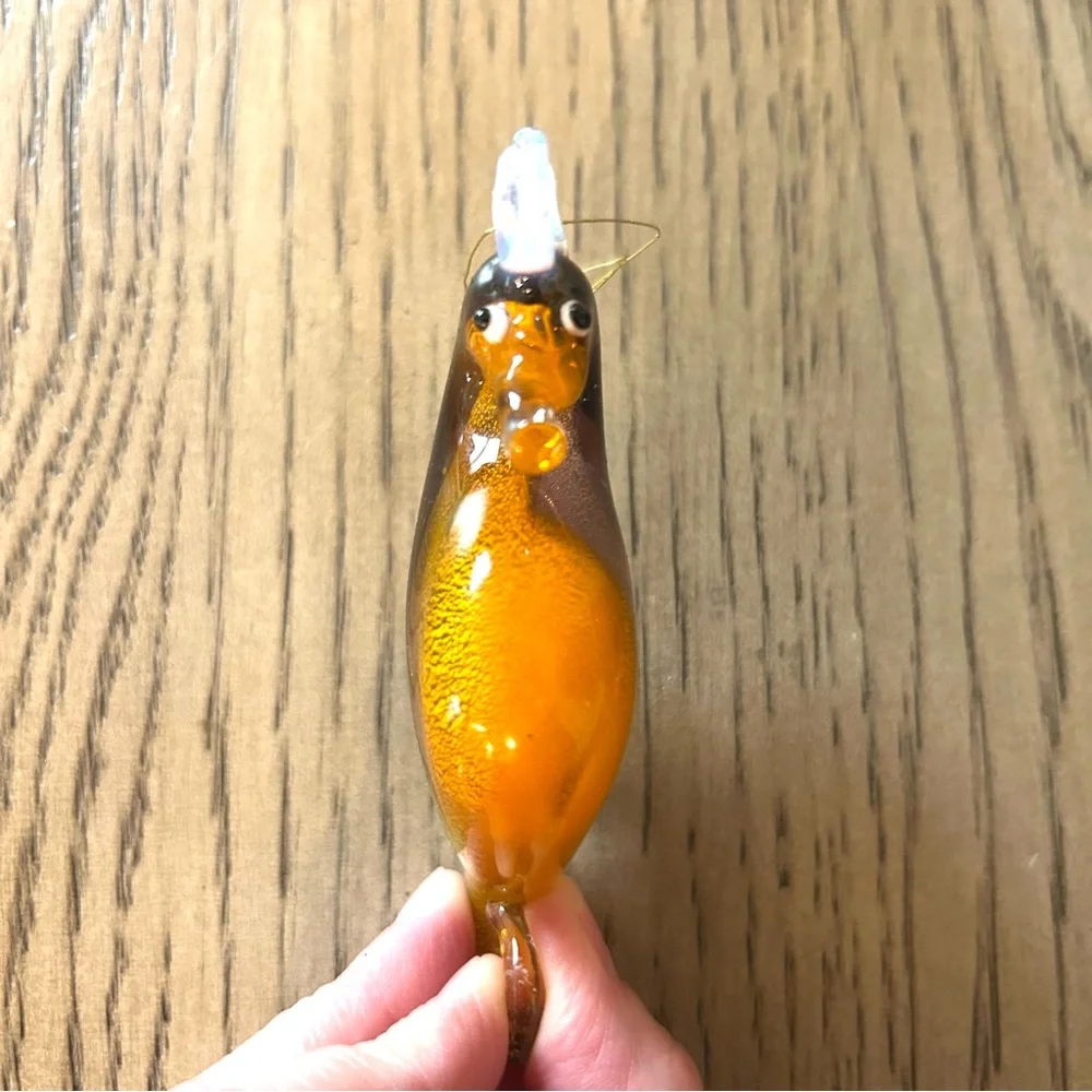 Hand Blown Glass 4” Seahorse Hanging Figure